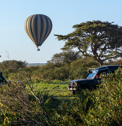 сафари в Африке, воздушный шар, Масаи Мара, Кения
